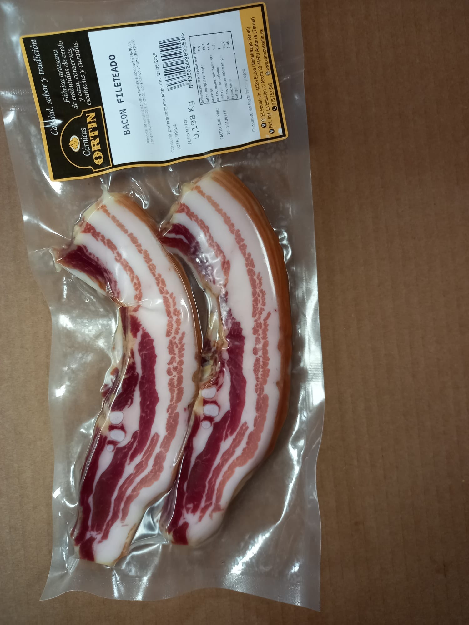 BACON FILETEADO - Aliaga alimentación